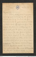Nachlass Franz Steindachner, Brief von James Douglas Ogilby an Franz Steindachner (06.10.1885), Inv.Nr. 372.01, Seite 1